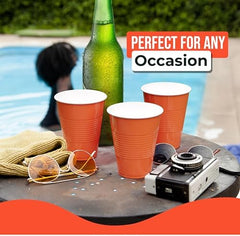 18 Oz. Orange Plastic Cups | 50 Ct.