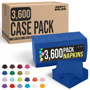 Dark Blue Beverage Napkins | 4.75 in. x 4.75 in. | Case of 3600