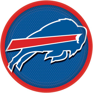 Buffalo Bills 9 in. Round Paper Plates - NFL Party Supplies