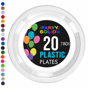 7 in. Clear Plastic Plates | 20 Ct.