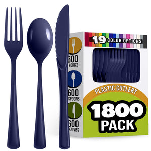 Navy Cutlery Combo Set | 600 Forks 600 Spoons And 600 Knives - 7.5 in.