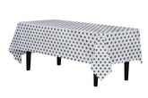 Black Polka Dot Plastic Table Cover | Case of 48