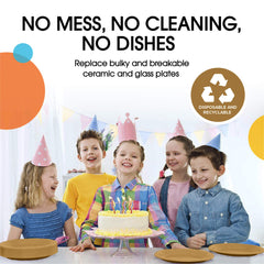 10 In. Gold Plastic Plates | 50 Count