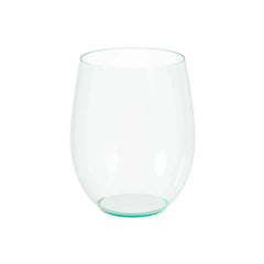 16 Oz. Green Tint Stemless Wine Glasses | 6 Count
