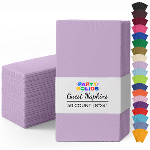 Lavender Guest Towel Napkins | 8 in. x 4 in. | 40 Ct.