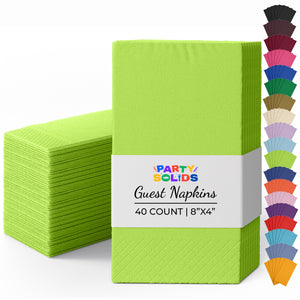 Lime Green Guest Towel Napkins | 8 in. x 4 in. | 40 Ct.