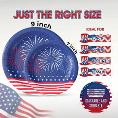 9" & 7" Starburst Paper Plates Combo - 20|20