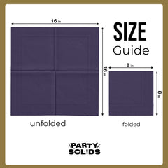 Dark Purple Dinner Napkins | 8 in. x 8 in. | 50 Ct.
