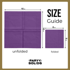 Purple Dinner Napkins | 8 in. x 8 in. | 50 Ct.