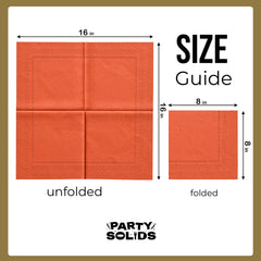 Orange Dinner Napkins | 8 in. x 8 in. | 50 Ct.