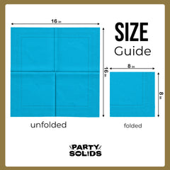 Turquoise Dinner Napkins | 8 in. x 8 in. | 50 Ct.