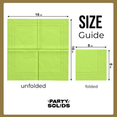 Lime Green Dinner Napkins | 8 in. x 8 in. | 50 Ct.