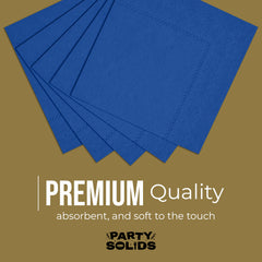 Dark Blue Dinner Napkins | 8 in. x 8 in. | 50 Ct.