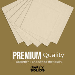 Ivory Dinner Napkins | 8 in. x 8 in. | 50 Ct.
