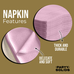 Pink Dinner Napkins | 8 in. x 8 in. | 50 Ct.