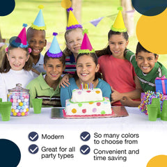 12 Oz. Lime Green Plastic Cups | 16 Count