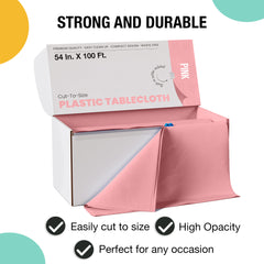 54 in. x 100 Ft. Cut To Size Table Roll | Pink