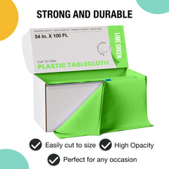 54 in. x 100 Ft. Cut To Size Table Roll | Lime Green