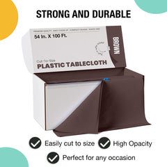 54 in. x 100 Ft. Cut To Size Table Roll | Brown | Case of 6
