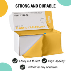 54 in. x 100 Ft. Cut To Size Table Roll | Yellow | Case of 6