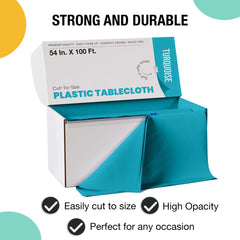 54 in. x 100 Ft. Cut To Size Table Roll | Turquoise