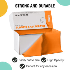 54 in. x 100 Ft. Cut To Size Table Roll | Orange