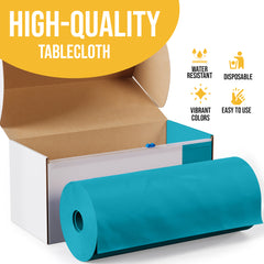 54 in. x 100 Ft. Cut To Size Table Roll | Turquoise