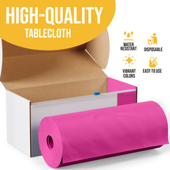 54 in. x 300 Ft. Cut To Size Table Roll | Hot Pink