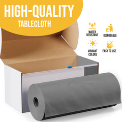 54 in. x 100 Ft. Cut To Size Table Roll | Silver | Case of 6
