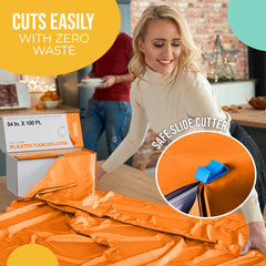 54 in. x 100 Ft. Cut To Size Table Roll | Orange