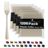 Heavy Duty Ivory Plastic Forks | Case of 1200