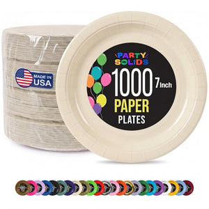 7 in. Ivory Paper Plates | Case of 1000