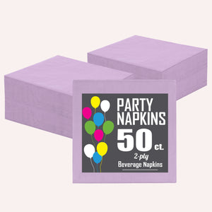 Lavender Beverage Napkins - 4.75 In. X 4.75 In. | 1800 Count
