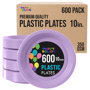 10 in. Lavender Plastic Plates | Case of 600