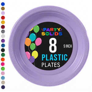 9 in. Lavender Plastic Plates | 8 Count