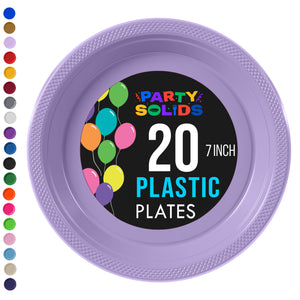 7 in. Lavender Plastic Plates | 20 Ct.
