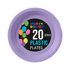 10 In. Lavender Plastic Plates - 20 Ct.