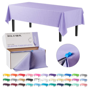 54 in. x 100 Ft. Cut To Size Table Roll | Lavender | Case of 6