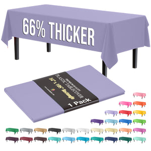 Premium Lavender Plastic Table Cover | 54 in. x 108 in.