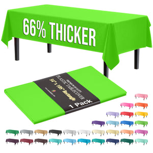 Premium Lime Green Plastic Table Cover | 54 in. x 108 in.