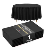 Premium 108" Round Black Table Cover