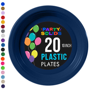 7 in. Navy Plastic Plates | 20 Ct.