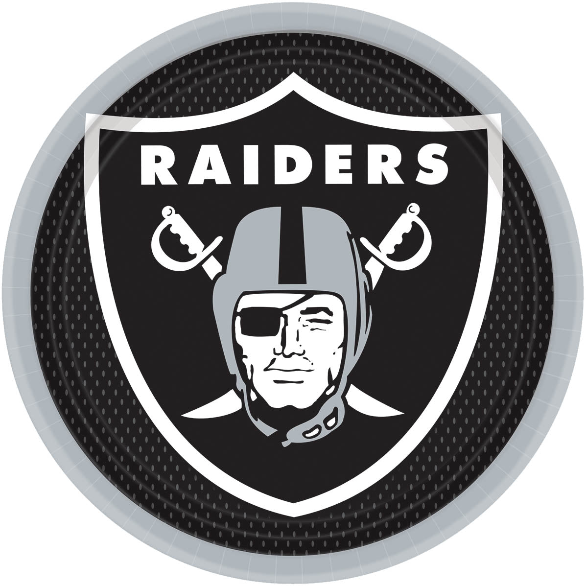 Las Vegas Raiders 9 in. Round Paper Plates