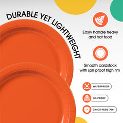 7 in. Orange Paper Plates | 50 Ct.