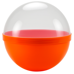 Clear Orange Candy Ball Favor Container