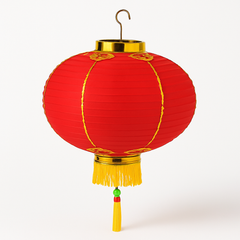 Good Luck Lantern with Tassel - 12-Inch Decoration