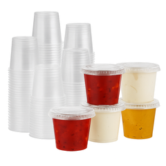Clear Portion Cups with Lids - 1.5oz, Pack of 150