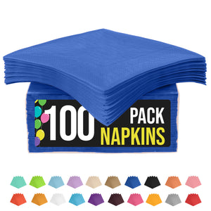 Dark Blue Luncheon Napkins - 6.75 in. | 100 Count