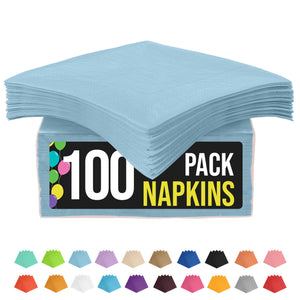 Light Blue Luncheon Napkins - 6.75 in. | 100 Count