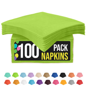 Lime Green Luncheon Napkins - 6.75 in. | 100 Count